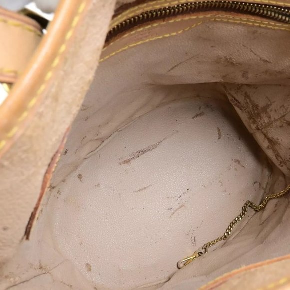 LOUIS VUITTON BUCKET PM Shoulder Tote Bag Monogram Leather Brown - Picture 5 of 15